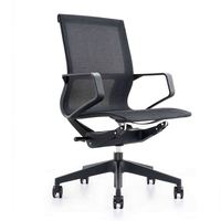 Chaise de bureau exécutive durable avec dossier haut, hauteur réglable et structure en aluminium, modèle en tissu