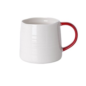 Custom Logo <b>Ceramic</b> Mug Color-Blocked Red Handle Single <b>Cup</b> For Gift Water Drinkware - Product Image 4