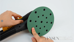 Sander électrique professionnel de 6 pouces 350W pour le ponçage de la carrosserie automobile avec régulation à 7 vitesses et tube d'aspiration de poussière - Product Image 5