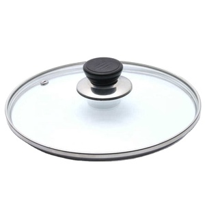 <span class=keywords><strong>Pentole</strong></span> in acciaio inossidabile con coperchio in vetro rinforzato con coperchio per Wok temperato in vetro <span class=keywords><strong>Pyrex</strong></span> rotondo per coperchio con pomello per <span class=keywords><strong>pentole</strong></span> di qualità Premium - Product Image 4