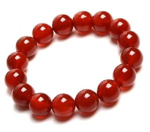 สร้อยข้อมือพลอยอาเกตสีแดงสวยงาม ขนาด 6-8 มม. ราคาโรงงาน - Product Image 2