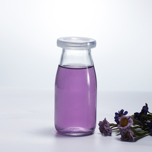 Bán Buôn Dày Glass Chai Nước Giải Khát Với Phẳng Sắt Bìa Sử Dụng Cho Sữa Tươi Sữa Chua Trà Sữa Tequila Rỗng Chai Nước Trái Cây - Product Image 6