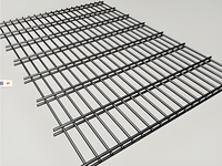 Panneau de clôture en fer à double fil 868/656, galvanisé, design moderne, sécurité domestique, clôture de jardin extérieure. Durable, antirouille, tailles personnalisées
