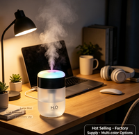 Humidificateur USB portable, options multicolores, grande brume, aromathérapie, veilleuse LED, utilisation voiture/bureau, 240 ml – Approvisionnement direct usine