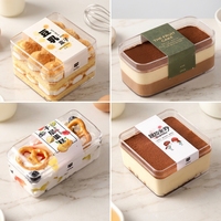 Boîte alimentaire en plastique PS à couvercle amovible, portable, pour pâtisseries, snacks, mariages et fêtes – Meilleures ventes