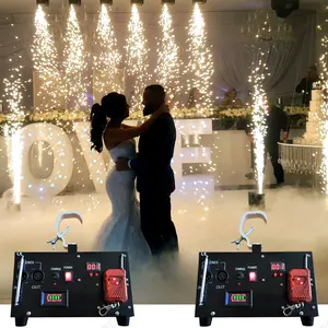 Pirotécnicos 2020 nueva venta caliente fiesta etapa fuente cascada chispa otoño frío máquina de chispa para decoración de boda