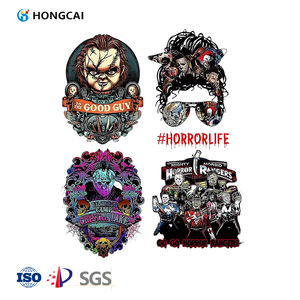 Hongcai 2023 nouveau <span class=keywords><strong>film</strong></span> <span class=keywords><strong>d</strong></span>'<span class=keywords><strong>horreur</strong></span> halloween tueur sérigraphie transferts autocollants imprimer dtf transfert halloween conceptions pour vêtements - Product Image 1