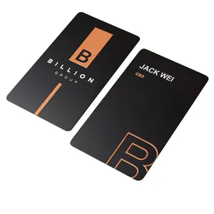 Personalizar tarjeta de visita RFID de metal de contacto NFC de aluminio programable negro personalizado para compartir redes sociales