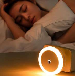 Lampu Malam LED Persegi Desain Minimalis Sensor Gerak Putih Hangat USB Kamar Tidur Anak Kamar Mandi Tangga Lorong Mini Saklar - Product Image 6
