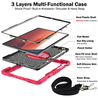 Étui robuste pour tablette Samsung Galaxy Tab S10 FE Plus 13 pouces avec rotation à 360° °   Support rotatif avec porte-crayons