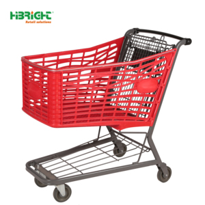 Highbright Popular <b>Plastic</b> Shopping <b>Trolley</b> for Supermarket & Retail Stores - Product Image 2