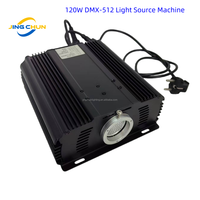 Machine à source lumineuse à fibre optique LED Jingchun avec contrôleur DMX-512 120W, couleur RGBW, corps en plastique, design léger