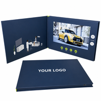 Brochure vidéo rechargeable avec écran LCD 7 pouces, carte de vœux numérique, batterie rechargeable, dossier d'entreprise numérique