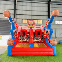Giant connect 4 quatre gonflable carnaval sports pousses de basket-ball jeux pour enfants adultes