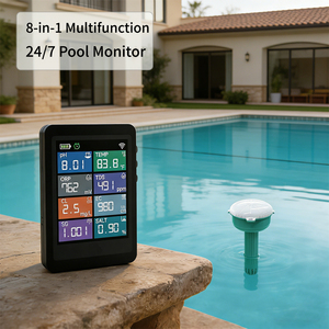 Moniteur d'<span class=keywords><strong>eau</strong></span> intelligent pour <span class=keywords><strong>piscine</strong></span> 2026 WIFI Tuya App, <span class=keywords><strong>test</strong></span> en ligne du pH, TDS, EC, OPR, sel, chlore et température pour <span class=keywords><strong>piscine</strong></span> - Product Image 1