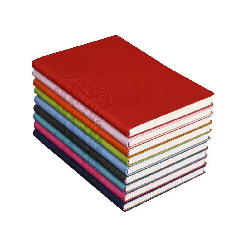 YAHOU Logo personalizzato copertina morbida semplice diario dello studente durevole in pelle pura colore A5 Notebook per la promozione dell'ufficio