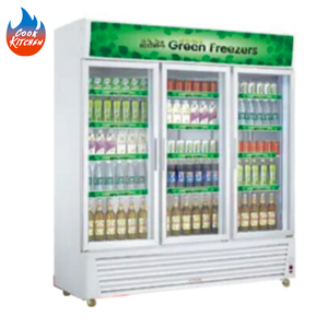 Réfrigérateur de présentation commercial Tongmai à 3 portes vitrées, double température, refroidissement direct, dégivrage automatique, 12 étagères, 220V - Product Image 1