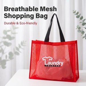 Le fabricant propose des sacs en maille de nylon écologiques et recyclables, des sacs fourre-tout portables colorés, impression de logo personnalisée, qualité cadeau. - Product Image 1