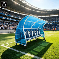 Banc de Reserves Intelligent pour 6 Personnes, Abri Portable pour Équipe de Football, Idéal pour les Terrains de Football