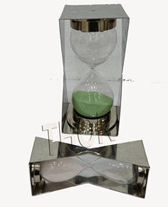 Minuterie de sable nautique automatique automatique en acier inoxydable, décoration traditionnelle de 5 et 3 minutes, pour la maison et le bureau - Product Image 1