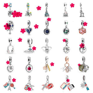 Joyería de Plata 925 con Zirconia, Estilo Punk y de Dibujos Animados, Abalorios Originales Estilo Pan, Venta Caliente Transfronteriza, Fábrica de Dijes DIY para Pulseras de Mujer - Product Image 1