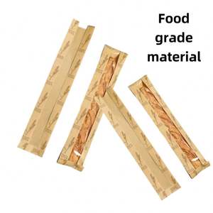 Sacs en papier personnalisés avec fenêtres transparentes, fabriqués en matériau résistant à l'huile, utilisés pour l'emballage du pain et des baguettes. - Product Image 6