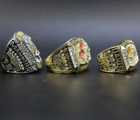 1997, 1998, 2015 Juego de anillos de campeonato NFL Denver Mustang, joyería exagerada europea y americana