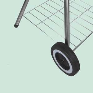 Barbecue à charbon de bois portable de 20 pouces avec roues pour le camping, la cour et la cuisine sur table - Product Image 3