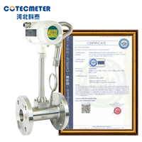 Customizable Stainless Steel Vortex Flowmeter Stable Oem Gas Water Vapor Air Oil Boiler Gas Liquid Metering Sensor With Lcd