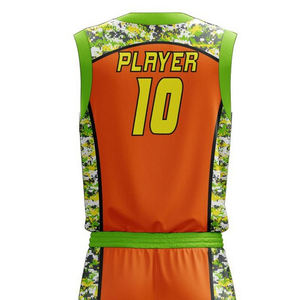 Uniforme de basket-ball sur mesure avec impression de logo pour hommes, 100 % polyester, meilleur matériau, design unique, uniforme de basket-ball pour adultes - Product Image 6