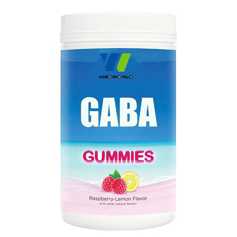 Kunden spezifischer Bye Stress GABA Gummi vitamine Reich an Rhodiola Zitronen melisse L Theanin 60 Ruhige Gummis