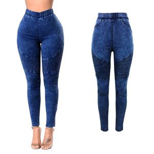 Nuovo stile <span class=keywords><strong>elastico</strong></span> <span class=keywords><strong>in</strong></span> <span class=keywords><strong>vita</strong></span> Skinny sottile 2020 Denim pantaloni donna <span class=keywords><strong>Jeans</strong></span> - Product Image 1