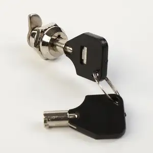 Caja de émbolo de seguridad de aleación de Zinc HS1071-2, cerradura tubular para llave pequeña, para gabinete