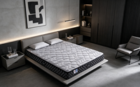 Matelas à ressorts ensachés orthopédiques California au design simple, matelas pour auberge, matelas à ressorts enroulable