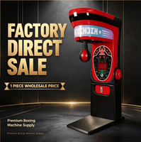 Machine de boxe électronique à monnayeur avec éclairage LED néon et pointage, pour usage commercial en centre commercial, vente en gros
