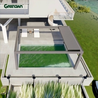 Auvent de terrasse rétractable en aluminium, couverture de pergola pliante d'extérieur, pare-soleil motorisé, système de toiture rétractable