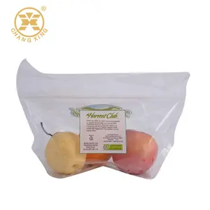 Plastic Packaging Zipper Bag With Vent Holes For Fruit And Vegetables Packing Frozen Vegetable Bag Chicken Bag