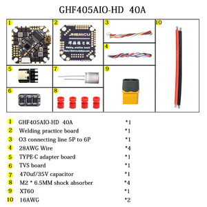 โดรนแข่ง JHEMCU GHF405AIO HD พร้อมชุดควบคุมการบินแบบไร้แปรงถ่าน F4 2-6S AIO 40A - Product Image 5