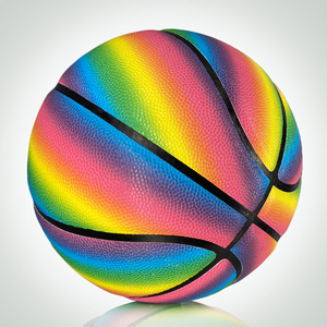 Ballon de <span class=keywords><strong>basket</strong></span> en PU arc-en-ciel coloré taille 7 pour l'<span class=keywords><strong>entraînement</strong></span> au basketball - Product Image 1