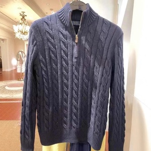 Suéter de Punto Coreano con Cuello Alto y Media Cremallera, con Código QR Escaneable para Logotipo Bordado, para Hombre y <span class=keywords><strong>Mujer</strong></span>, Invierno - Product Image 2