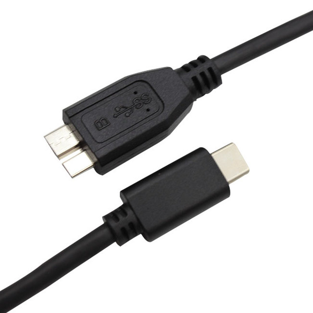 USB Type-C to Micro-B 3.0 5Gbps Cable for External Hard Drive