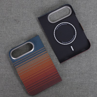 Étui de téléphone portable fin en fibre de carbone magnétique, coque de protection légère pour iPhone Duo avec un design élégant, avec boîte d'emballage