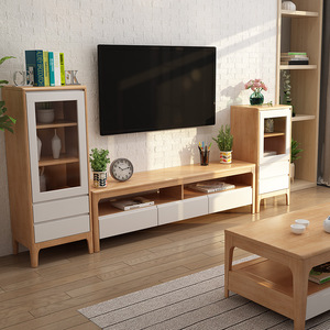 Shulin Nordic Solid Wood Tv Stand 1.8m Three Drawer Multi Functional Storage Cabinet Living Room Furniture - Product Image 2