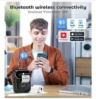 Imprimante d'étiquettes Phomemo M110 imprimante de codes à barres fabricant d'étiquettes thermiques Portable à dents bleues pour téléphone/tablette/PC/Mac