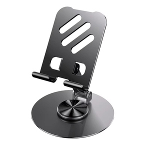 Opvouwbare telefoonstandaard van aluminiumlegering met gewogen basis en stabiele antislipondersteuning voor het bekijken van <span class=keywords><strong>video</strong></span>'s - Product Image 1