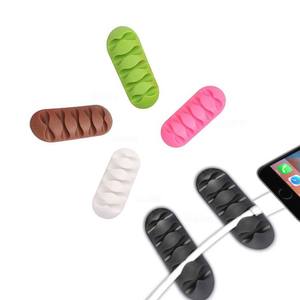 Organizer per la gestione dei cavi in Silicone per cavo a 5 canali cavo Organizer filo da scrivania supporto in Silicone - Product Image 2