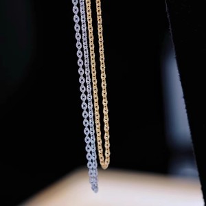 Collier réglable en argent S925 et plaqué or K avec micro-élastique, avec connexion routière, accessoires de perles DIY - Product Image 1