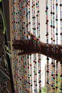 Good Selling Bohemian Hippy Beaded Doorway Garland Boho <b>Curtain</b> 190 cm Glass Bead Strands with Jingle Bells Available for Sale - Product Image 5