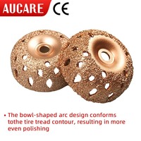 Cabezal de Pulido de Neumáticos en Forma de Tazón AUCARE de 38x18 mm para Kit de Herramientas de Reparación de Neumáticos, Uso en Taller
