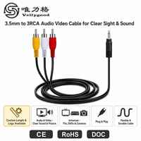 Câble audio 3,5 mm vers RCA 5 m pour caméscope, téléviseur, lecteur MP3, enceintes